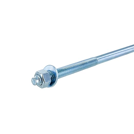 Conquest 1/2" x 10" Zinc Plated Wedge Anchors (Box of 25) – High Performance Concrete Anchors – Rust Resistant Zinc Plating for Dry Interior Environments – Heavy Duty Fastener for Concrete