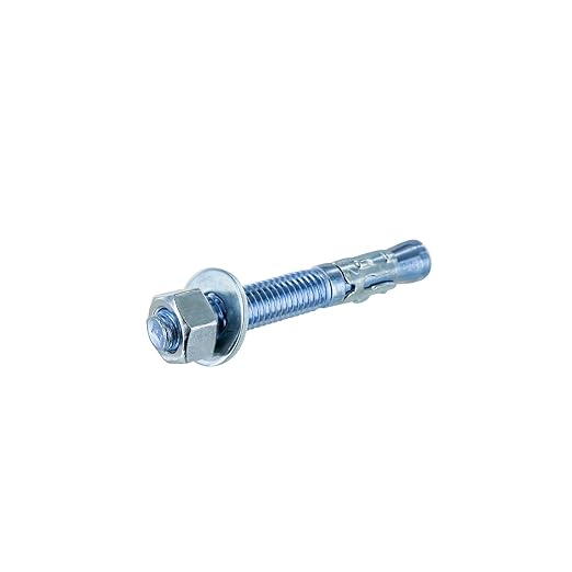 Conquest 1/2" x 3-3/4" Zinc Plated Wedge Anchors (Box of 25) – High Performance Concrete Anchors – Rust Resistant Zinc Plating for Dry Interior Environments – Heavy Duty Fastener for Concrete