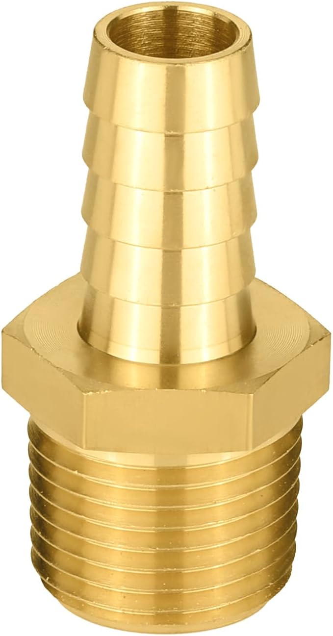 (Pack of 30) EFIELD Brass Hose Barb Fitting Adapter, 3/8" Barb x 3/8" NPT Male Pipe Fitting,(BARB006-30PCS)