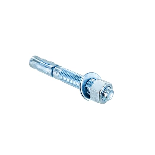 Conquest 3/4" x 5-1/2" Zinc Wedge Anchors (Box of 10) – High Performance Concrete Anchors – Rust Resistant Zinc Plating for Dry Interior Environments – Heavy Duty Fastener for Concrete