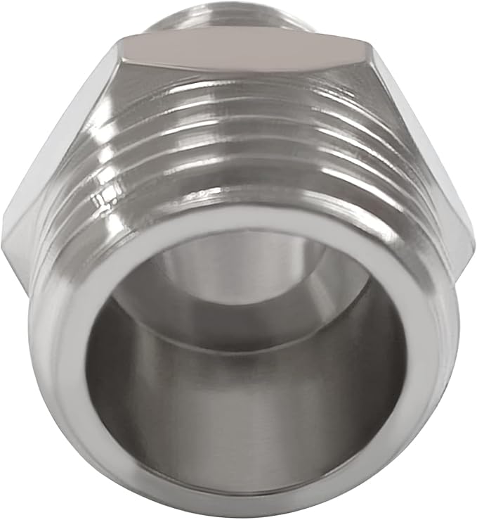 Beduan RV Water Line Adapter 1/2" Male to 3/8" Male Brass Supply Line Adapter for RV Plumbing Water Hose Pipe Connector (Pack of 5)
