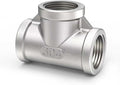 ChillWaves 304 Stainless Steel Pipe Fitting, Tee 1-1/2" x 1-1/2" x 1-1/2" NPT Female Thread Adapter(1-PACK)