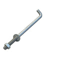Sandbaggy 1/2" x 8" Threaded Concrete Anchor L-Bolts (Nuts & Washers Included) - Hot Dipped Galvanized - Sill Plate, Base Plate, Masonry, Wood, Cement Anchors, J Bolt (150, 1/2" x 8")