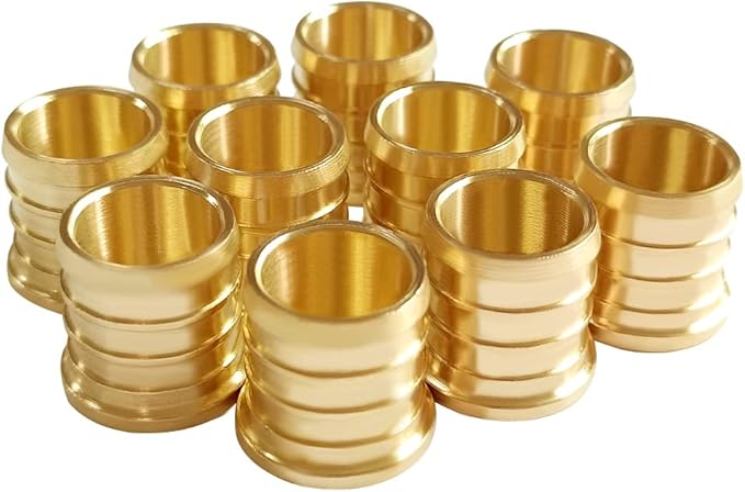 Joywayus 3/4" PEX Barb Plug End Cap Brass Crimp Fittings (Pack of 10)
