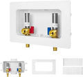 20-PACK GUOFIS Washing Machine Outlet Box with Center Drain,PEX Laundry Washer Box with Stainless Steel Water Hammer Arrestor (1/2"PEX-A Expansion Connection Inlet X 3/4"MHT Outlet)