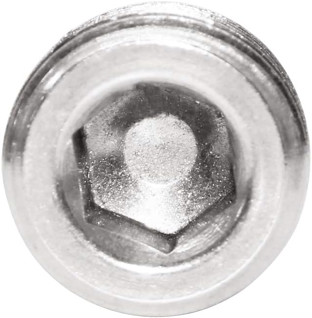 JoyTube 3/4" NPT Pipe Plug Male Thread Stainless Steel Fitting Countersunk Internal Hex Head(Pack of 3)