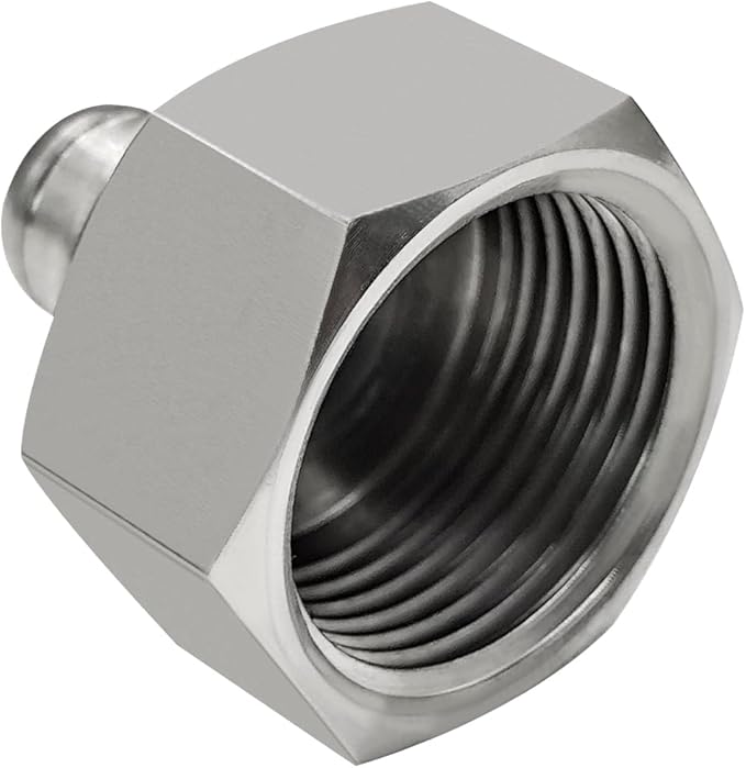 Barb Crimp PEX 1/2" x 1/4" NPT Female Thread Adapter Stainless Steel Crimp Fitting (Pack of 2)