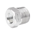 Quickun Stainless Steel Reducing Hex Bushing, 1/2" Male NPT to 1/4" Female NPT, Reducer Bushing Pipe Hose Fitting (Pack of 2)