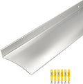 Extra Wide 5.12" W Door rain drip Guard Overhead,55.1" L Aluminum drip Cap for Exterior Doors Window Top,rain drip Edge Flashing,Water Deflector,rain Diverter,Anodized Silver 1PCS