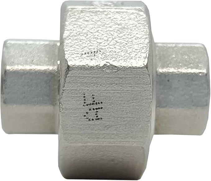 AF Hydro Stainless Steel SS316 Union Pipe Fitting, 1 1/2''NPT Female Thread, Pressure Rating up to 150 PSI, Class 150 Connector Adapter