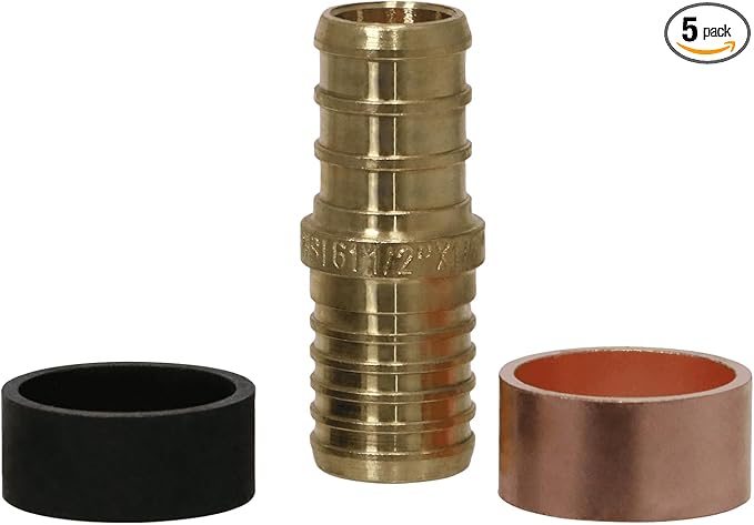 XFITTING 1/2 Inch Pex x 1/2 Inch PB (polybutylene) Slicing coupling with ring, Repair Kit, 30-2-3=5XX, 5 Pieces