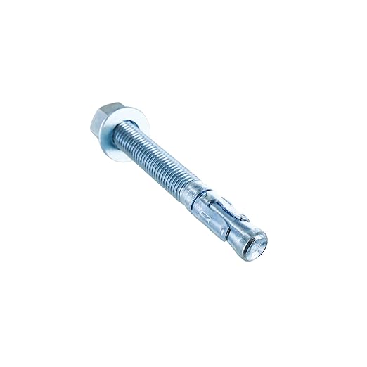 Conquest 3/4" x 6-1/4" Zinc Wedge Anchors (Box of 10) – High Performance Concrete Anchors – Rust Resistant Zinc Plating for Dry Interior Environments – Heavy Duty Fastener for Concrete
