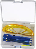 Leak Detector Kit, Fluorescent Protective Glasses Air Conditioning Accurate Leak Detector Kit Tools, Car Accessories Replacement Easy to Use Eco Friendly UV Dye(Random)