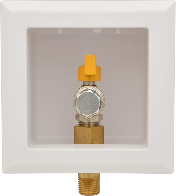 HYDRO MASTER Gas Outlet Box，1/2" NPT, Gas Supply Box，White (1/2-Inch)