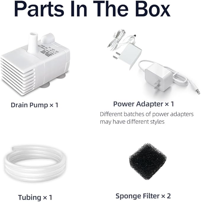 Automatic Small Sump Pump with Water Sensor, 8 FT Lift 70 GPH 115V/230V Mini Condensate Pump with Float Switch, Water Removal for Dehumidifier, Air Conditioner, Ice Maker, Basement, Auto On Off