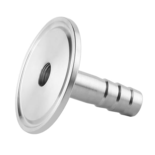 1.5" Tri Clamp to 1" Barb Fitting Stainless Sanitary Home Brew Adapter (Ferrule OD 50.5mm)