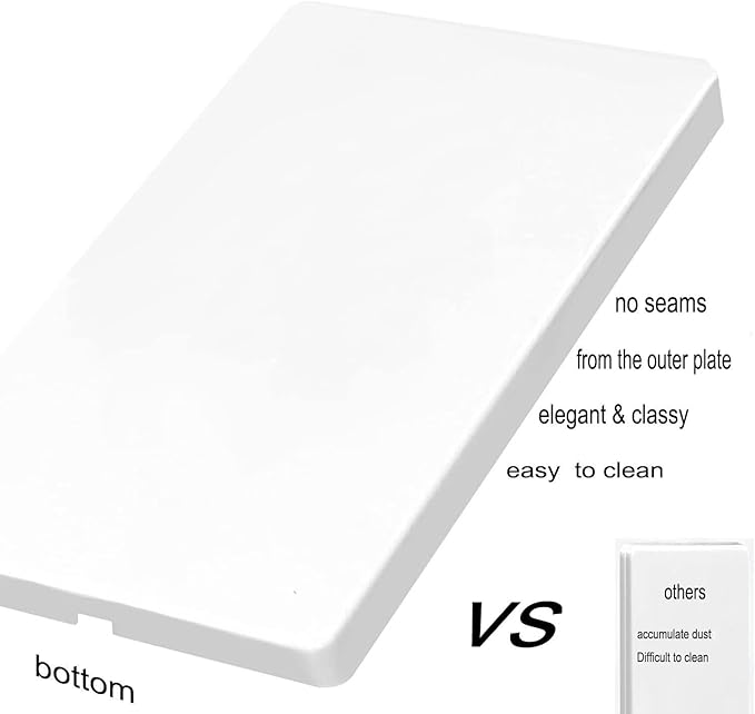 Screwless Blank Wall Plates 1-Gang Blank Switch Outlet Electrical Cover Plate Unbreakable Thermoplastic Faceplate for Decorative Receptacle Outlet Switch, White (10 Pack)