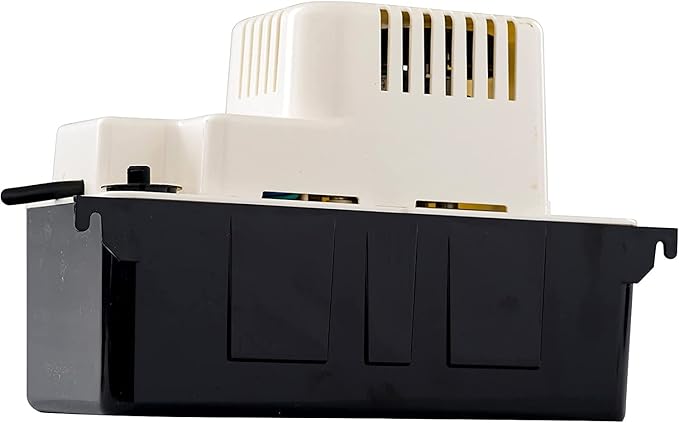 Little Giant VCMA-20ULS 115 Volt, 80 GPH, 1/30 HP Automatic Condensate Removal Pump for HVAC/Refrigeration Systems/Dehumidifiers with Overflow Detection Switch and 6-Foot Cord, White/Black, 554425