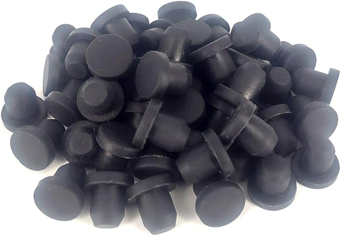 50 PCS Silicone Plugs Rubber Hole Plugs 1/4" Diameter Rubber Stopper for Round Holes Waterproof Hole End Covers Soft Flexible Stopper Sealing Plugs Pipe Holes Test Tube Plugs