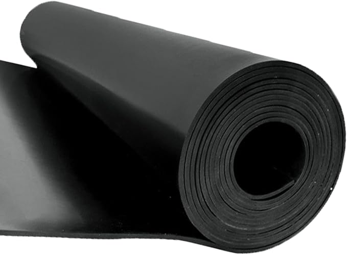 Nisorpa Neoprene Rubber Sheet Rolls, 3.3x6.6 ft 1/8'' Thick Solid Rubber Sheet Silicone Roll Insulated Roll Heatproof Oil Resistance for DIY Gasket/Material Sealing/Garage Floor Mat