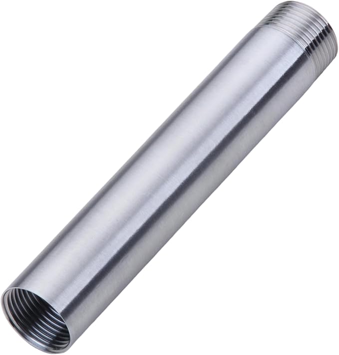 CONSTELLAR 304 Stainless Steel Pipe Fitting - 1" NPT Male x 1" NPT Female Threaded Thickened Pipe Wall, 100mm (4 inch) Length Heavy Nipple Seamless Pipe (1 Pcs)