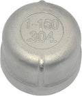 1" Cap,NPT Female Threaded Cast Pipe Fitting,Stainless Steel 304