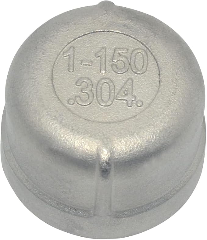 1" Cap,NPT Female Threaded Cast Pipe Fitting,Stainless Steel 304