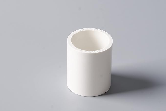 Rainbow Dream 1-1/2 Inch PVC Coupling Adapter Pipe Fitting (Socket x Socket) - 6 Pack, White