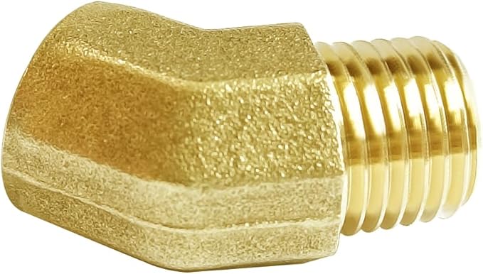 Joywayus 2PCS Brass 45 Degrees Elbow Pipe Fittings 1/8"NPT Male to 1/8"NPT Female Brass Fittings