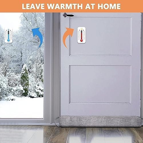 Triangle Under Door Draft Stopper Noise Blocker 40 Inches for Door Bottom Air Seal Insulation and Soundproof, Heavy Duty Weather Guard Snake Stripping, Gray