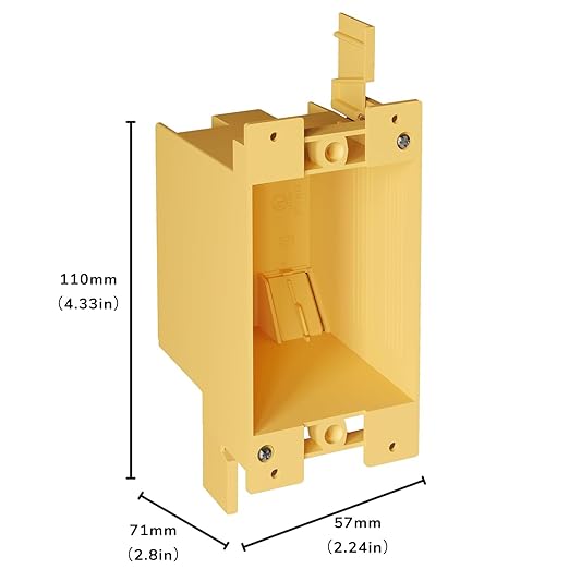 Inlight Single Gang Electrical Outlet Box, 14 Cubic Inch Junction Box, Old Work Box, UL Listed, 12-Pack, IN-0501-4-12
