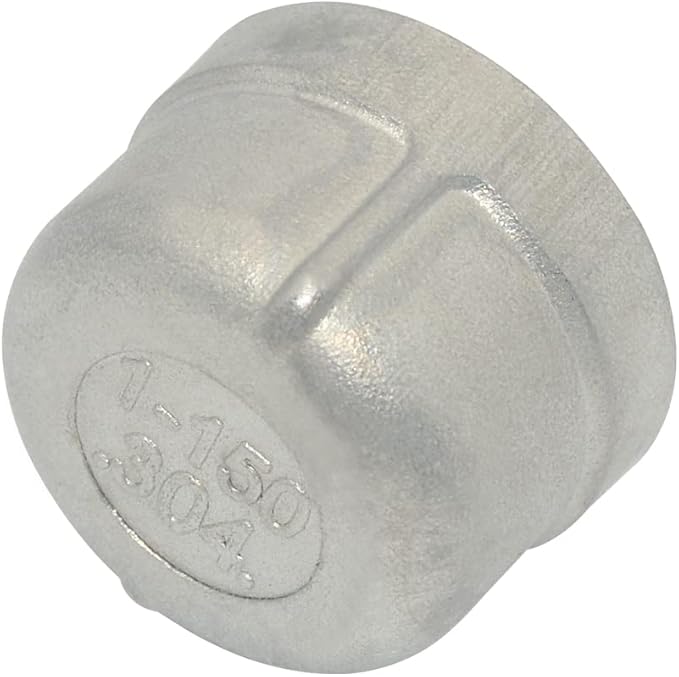 1" Cap,NPT Female Threaded Cast Pipe Fitting,Stainless Steel 304