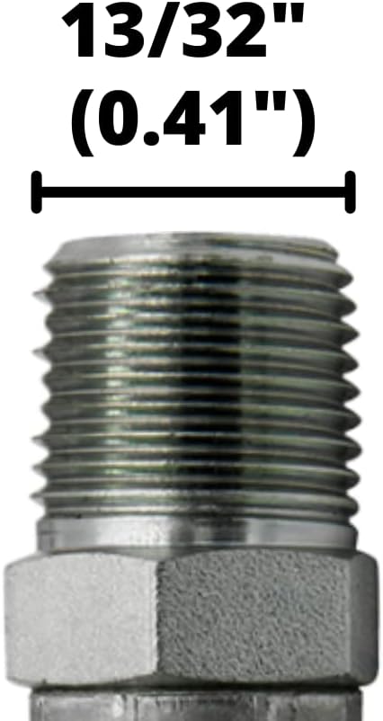 (10-Pack) MP-02-02 | 1/8" Hose x 1/8" NPTF Male Pipe Thread Hydraulic Hose End Crimp Fitting