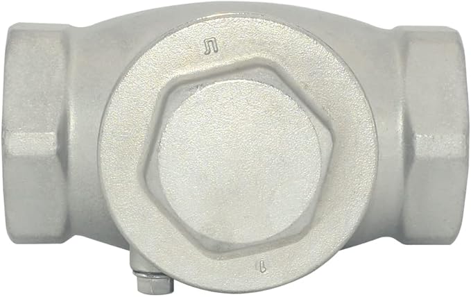 VARMHUS Stainless Steel SS316 Swing Check Valve,NPT Female x Female Thread,WOG 200 PSI PN16 CF8M (1-1/2")