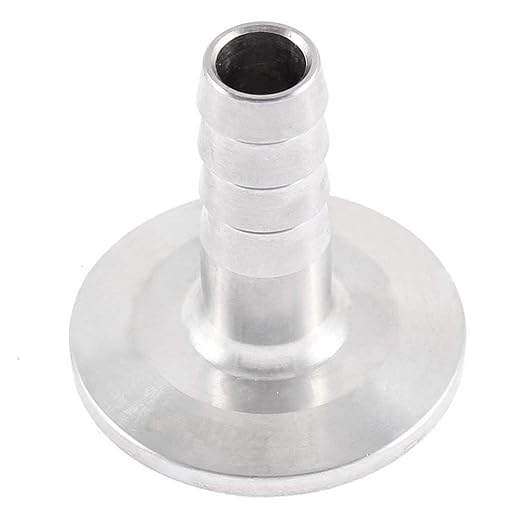 2 Pack Tri-Clamp to 0.5" Hose Barbed Adapter 304 Stainless Steel Hose Barb Pipe Fitting Transition Fitting (KF40)