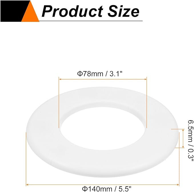 HARFINGTON 4pcs Wall Split Flange 78mm/3.1" Self-Adhesive Plumbing Cover Plates ABS Plastic Round Escutcheon Plate Buckle Design for Water Pipe Bathroom Kitchen Decoration, White