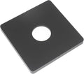 4 Pcs 1.0 Inch Wall Split Flange ABS Square Escutcheon Plate Wall-Mounted Self-Adhesive Water Pipe Cover for Water Pipe Faucet Decoration Accessories, Black