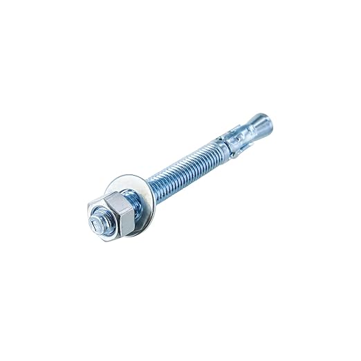 Conquest 3/8" x 3-3/4" Zinc Plated Wedge Anchors (Box of 50) – High Performance Concrete Anchors – Rust Resistant Zinc Plating for Dry Interior Environments – Heavy Duty Fastener for Concrete