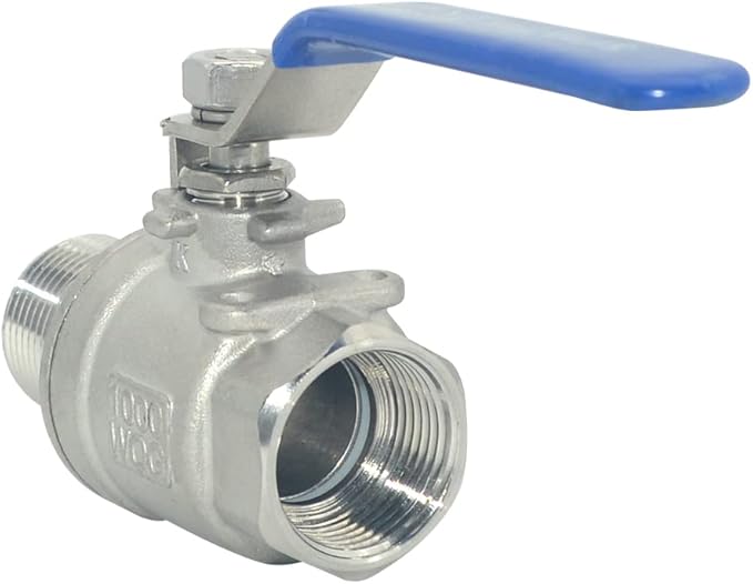 DAN SPEED Full Port Ball Valve Male x Female S304 Stainless Steel Heavy Duty for Water, Oil, and Gas,1000WOG (3/4inch)
