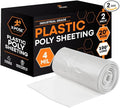 Xpose Safety Clear Plastic Sheeting 2 Pack – 20' x 100' Rolls – Heavy Duty 4 Mil Poly Sheet – Waterproof, Dustproof, Vapor Barrier – for Construction, Painting, Industrial Use