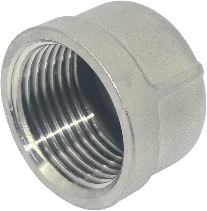 1" Cap,NPT Female Threaded Cast Pipe Fitting,Stainless Steel 304