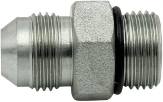 1-1/4" JIC Male x #16 SAE/ORB Male Straight Converter Hydraulic Pipe Adapter Fitting (5-PACK) | 6400-20-16