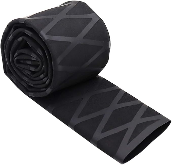 35MM X-Tube Heat Shrink Sleeve Tubing for Rod Handle Cork Non Slip Waterproof Insulation 1 Meter Black (Black, 35mm)