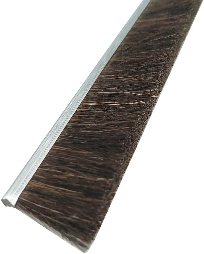 7 Sets Horsehair 2.16 x 39.37 Inches Brush Door Sweep Door Brush Seal Roll Up Door Garage Door Sweeps Suitable for Various Floors Easy Mounting (2.16 in,7)