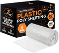 Xpose Safety Clear Plastic Sheeting – 20' x 100' Roll – Heavy Duty 6 Mil Fire Retardant Poly Sheet – Waterproof, Dustproof, Vapor Barrier – for Construction, Painting, Industrial Use