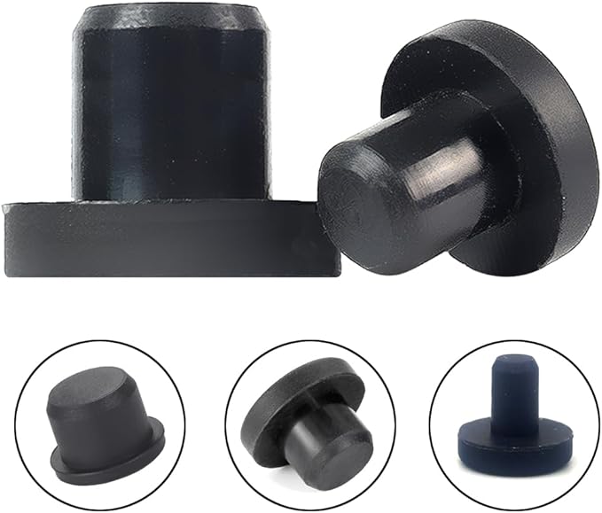 50 PCS Silicone Plugs Rubber Hole Plugs Rubber 1/8" 3/16" 1/4" 5/16" 3/8" Stopper for Round Holes Waterproof Hole End Covers Soft Flexible Stopper Sealing Plugs Pipe Holes Test Tube Plugs