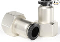 TAILONZ PNEUMATIC Female Straight 5/32 Inch Tube OD x 1/8 Inch NPT Thread Push to Connect Fittings PCF-5/32-N1(Pack of 2)