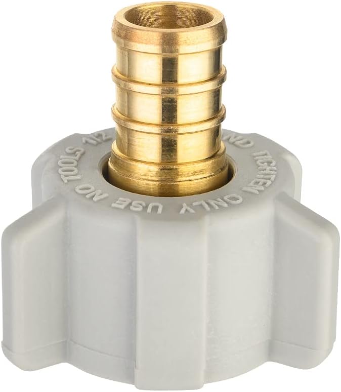 (Pack of 2) EFIELD Pex 1/2" Pex x 1/2" Female NPT Swivel Adapter Barb Crimp Brass Fittings,(PEX1807202-2PCS)