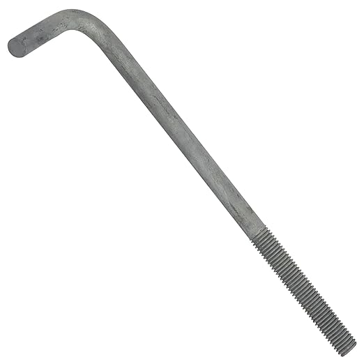5/8"-11 x 12" L-Bolt Concrete Anchor Bolt - Hot Dip Galvanized by Conquest Fasteners