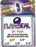 10 Pack 1/4" Model FS04-10PK Leak Free SAE Flare Connections - Refrigerant - Refrigeration, HVAC, Ductless or Mini Split. Thread Lock Coated Copper Gasket Crush Seal (10, 1/4") …